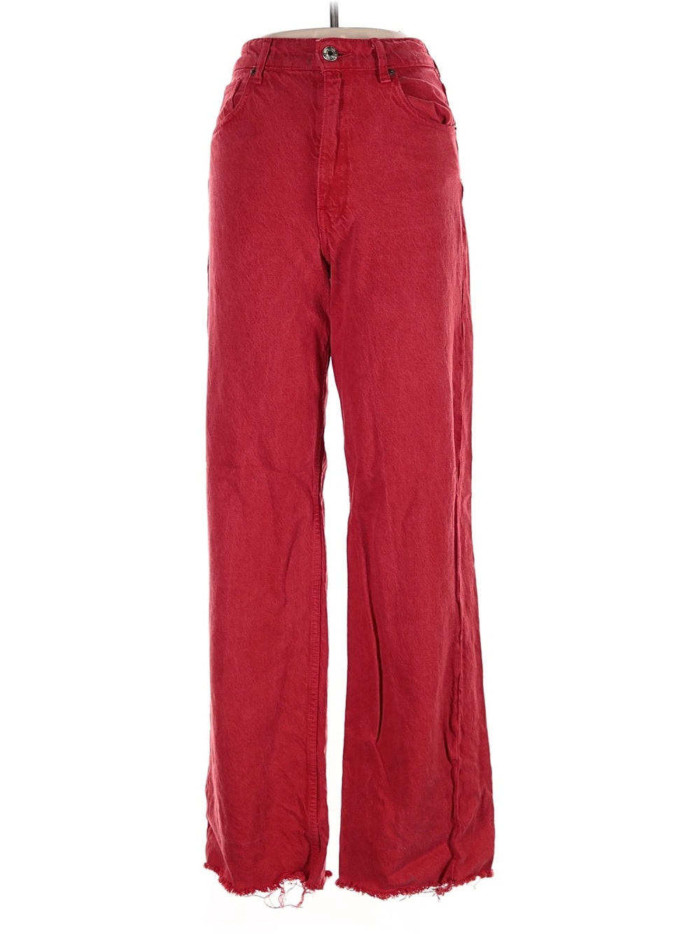 Zara Women's Red Boot-Cut Jeans